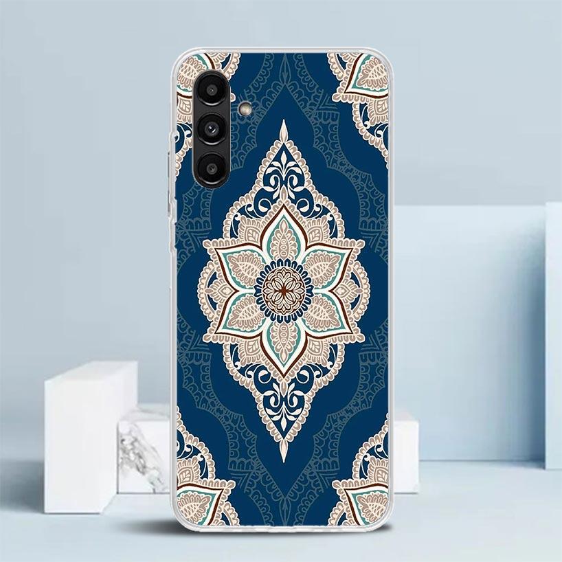Totem Mandala Colorful Flower Phone Case For Samsung Galaxy A17 A37 A57 A16 A15 A14 A13 A56 A55 A54 A53 A36 A35 A34 A33 A26 A25