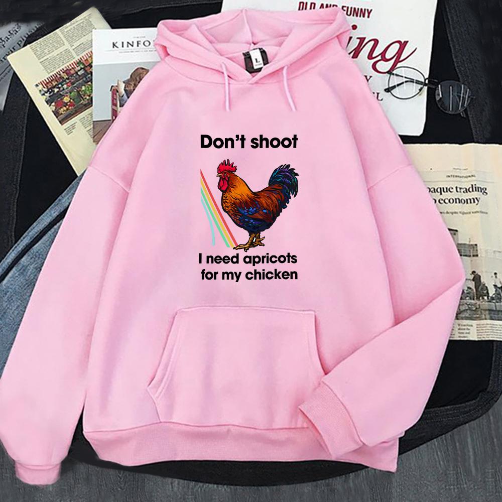 Don't Shoot I Need Apricots for My Chicken Arc Raiders Scrappy Hoodies Rooster Graphic Pullovers Women Men Long Sleeve Clothes
