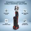 Electric Hydraulic Crimping Tool 12 Ton 6AWG To 600MCM Rechargeable Digital Display Wire Lug Crimper for Copper