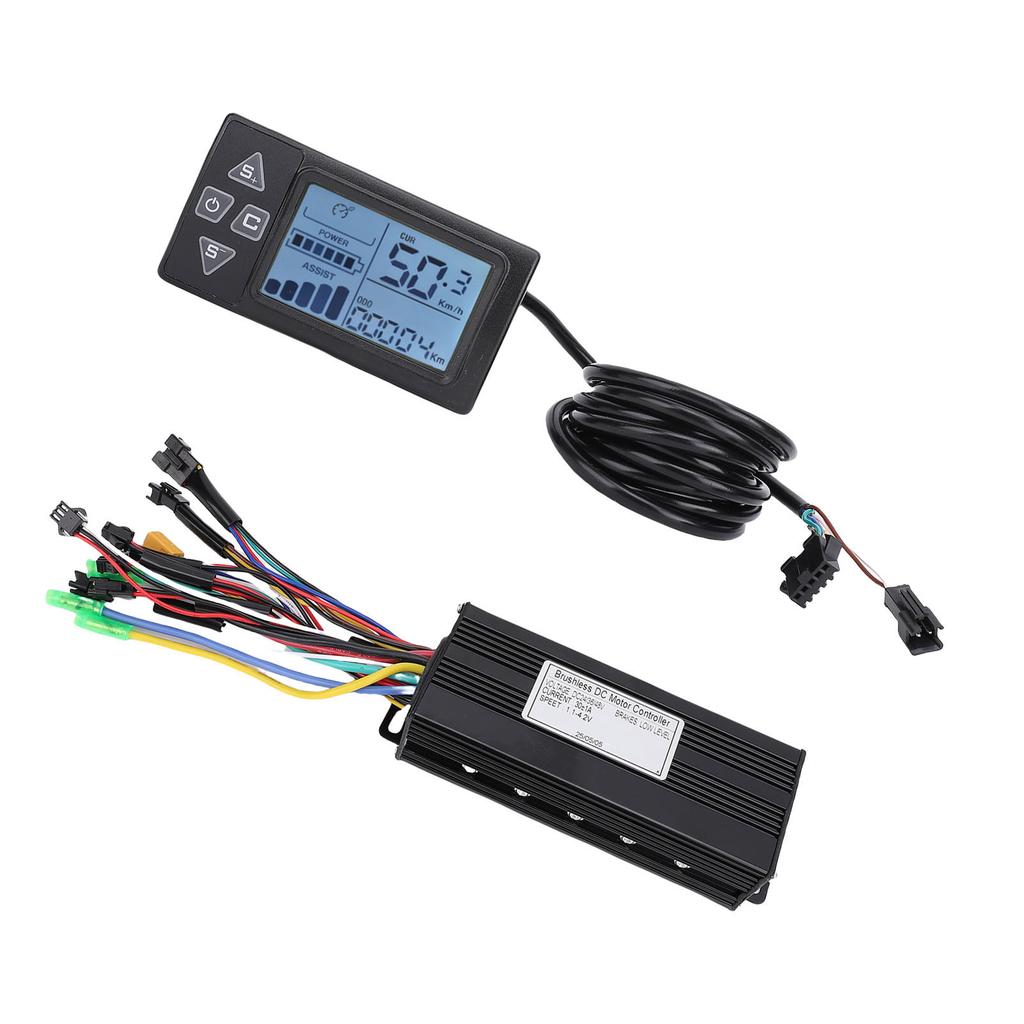30A 3 Mode Sine Wave Bike Controller Set Water Proof Brushless Motor Controller S861 LCD Display Meter for Modification
