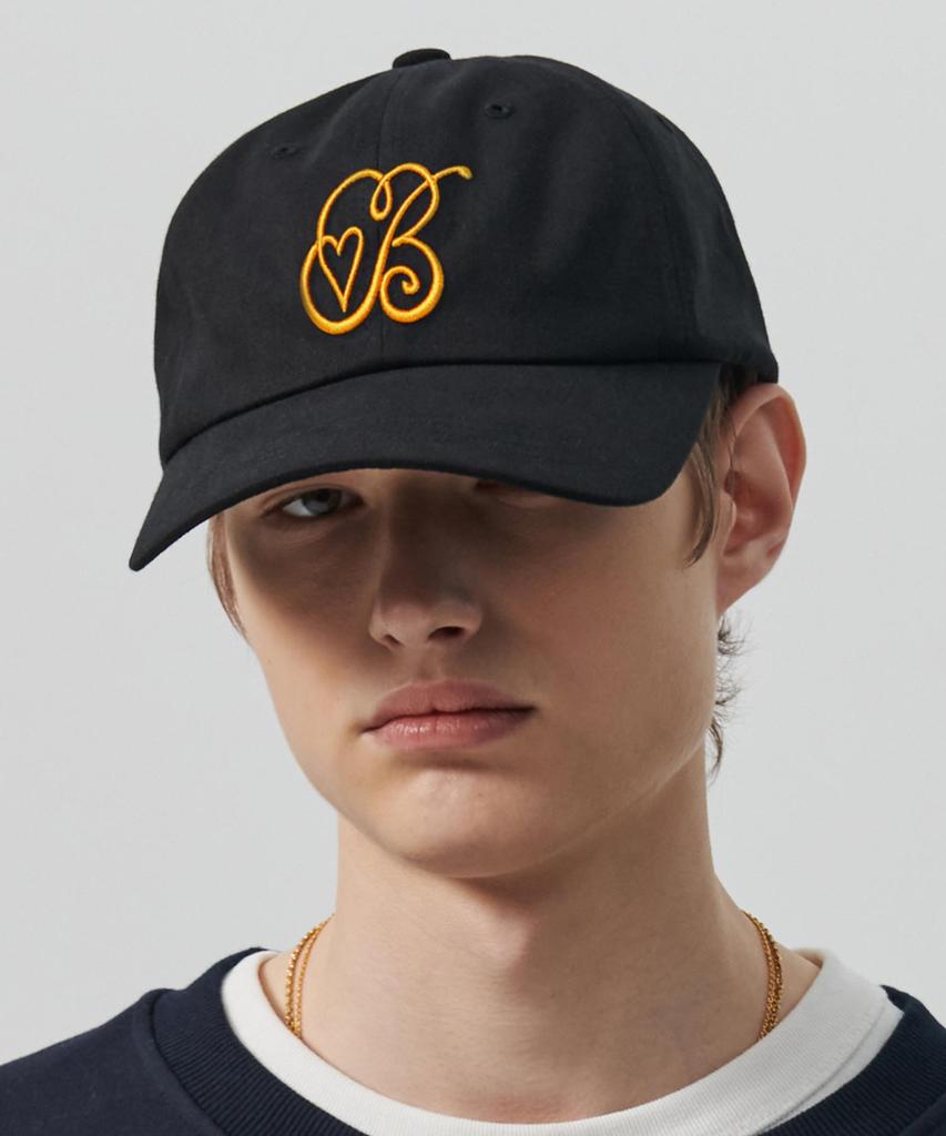 BEYOND CLOSET New Logo Stitch 16-Count Washed Cotton Cap Black