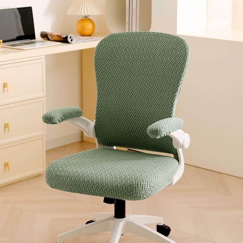 Anti-dirty Office Armchair Covers Jacquard Children Learning Chair Cover Stretch Chair Seat Slipcover Furniture Dust Covers