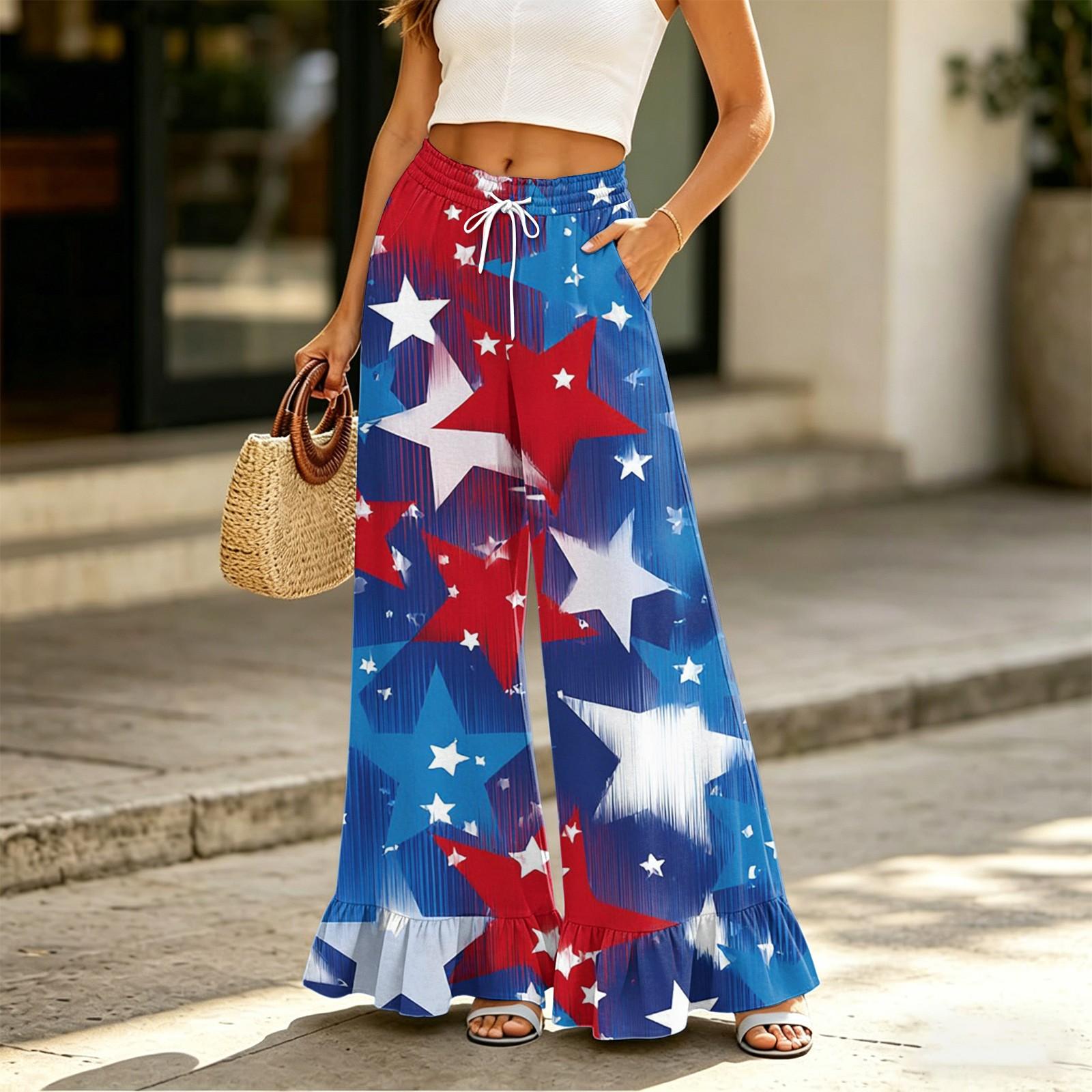 

Women s Wide Leg Pants with Pockets High Waist Drawstring Loose Fit Casual Long Trousers Soft Comfortable Fabric Suitable for Daily Wear M