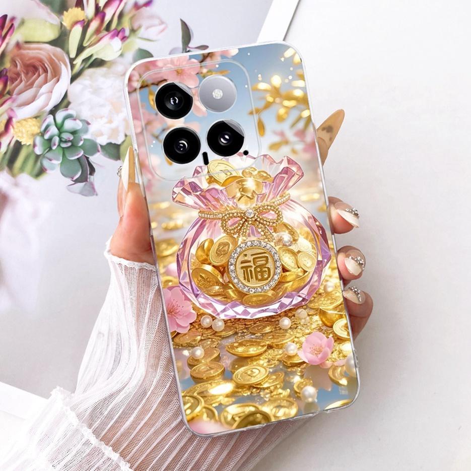 For Xiaomi Mi 14 Pro Case Cute Lion Fashion Painted Cover Soft Silicone Slim Phone Case For Xiaomi 14 Pro Mi14 Pro Fundas Bumper
