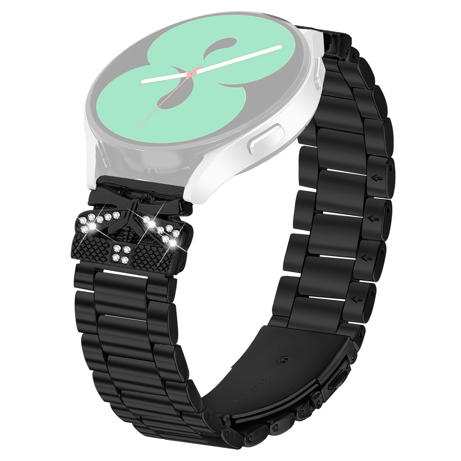 

Replacement Strap for Garmin Forerunner 55/Venu Butterfly Rhinestones Decor Metal Watch Band A