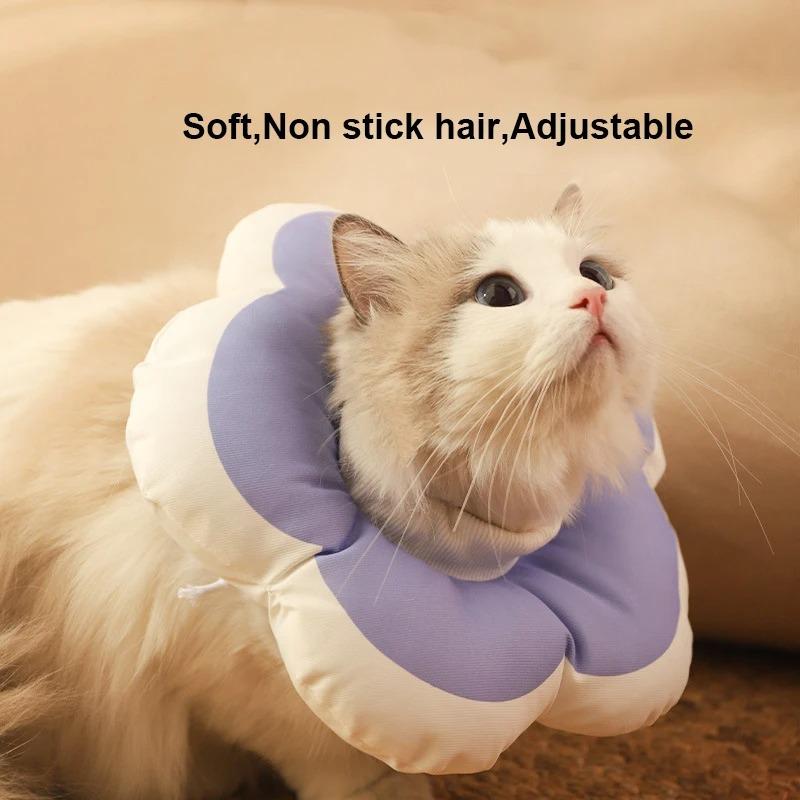 Adjustable Cat Recovery Collar Cat Elizabethan Collar Pet Dog Neck Cone Recovery Collar for Anti-Bite Lick Surgery