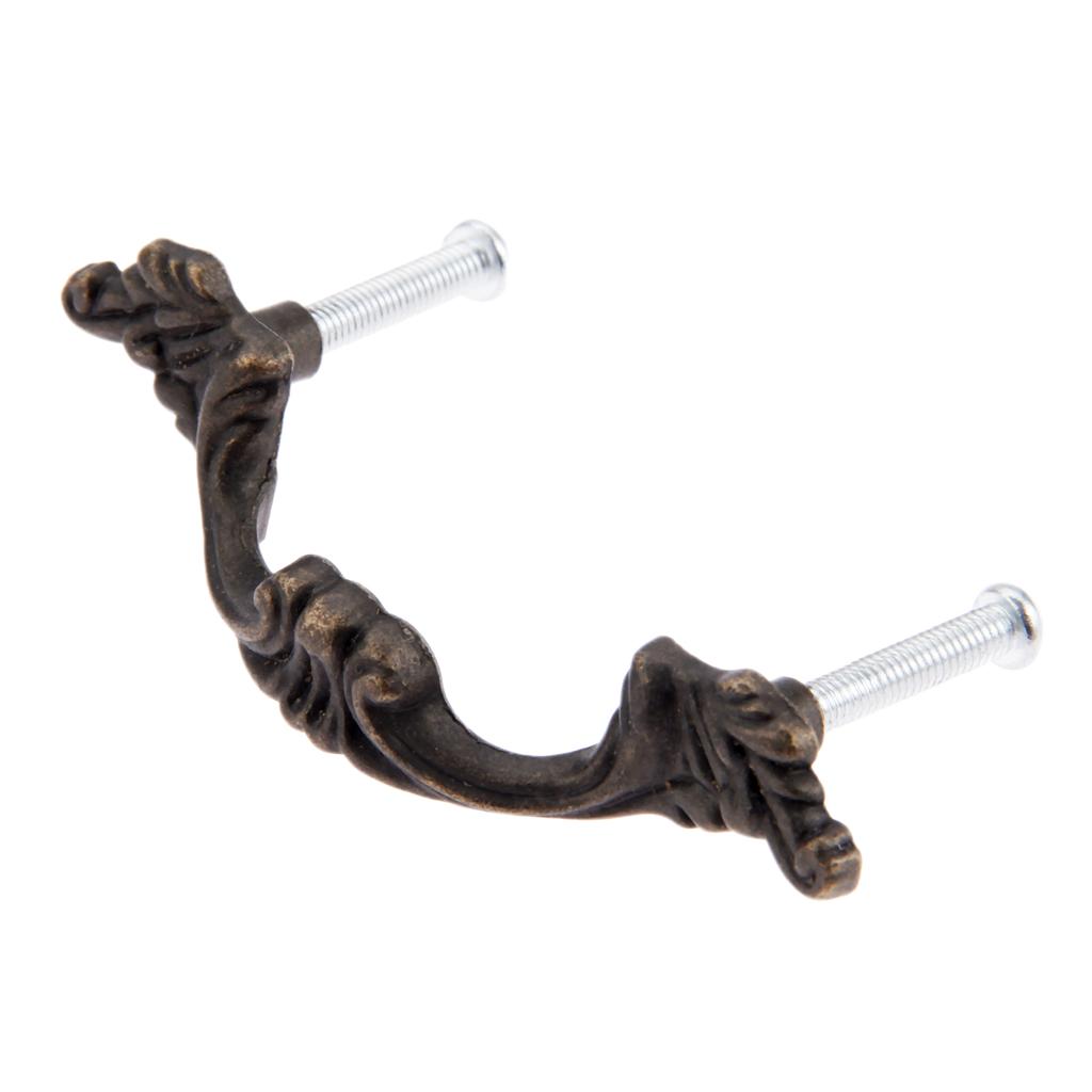 DRELD Antique Furniture Handle Vintage Cabinet Knobs and Handles Wardrobe Cupboard Drawer Kitchen Pull Knob Furniture Hardware