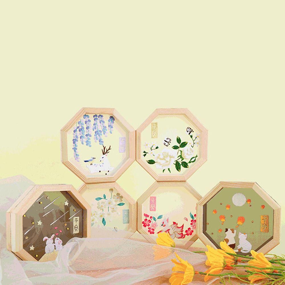 

Набор для шитья крестиком с деревянными пяльцами, легкий пакет материалов для вышивки для начинающих