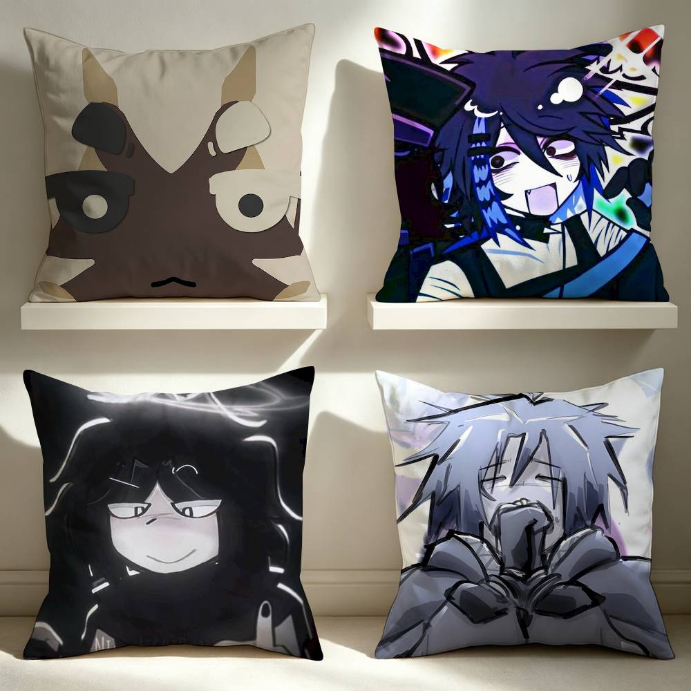 T-Two T-Time Reflective Double-Sided Printed Cushion Cover Bedroom Bedside Sofa Pillow Case