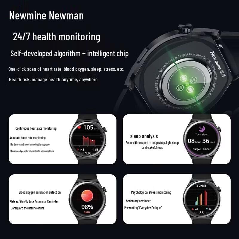Newmine NM-IS001 Smartwatch with NFC and Health Monitoring (CN version)