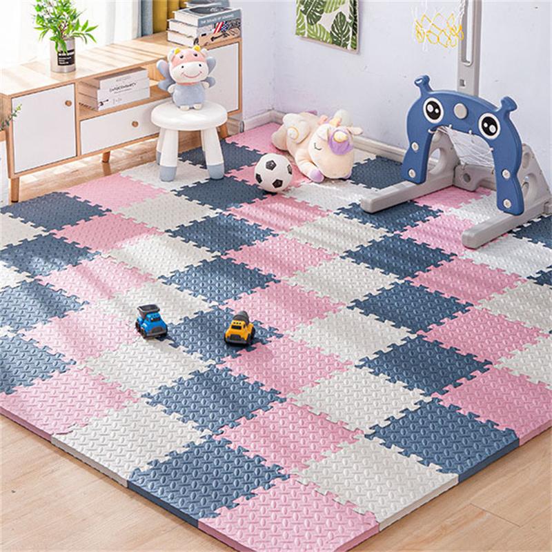 1PC Reconfigurable Thick Foam Floor Mat for Living Room Anti-fall Composite Mat for Bedroom Suitable for Baby Crawling Size: 30CM * 30CM * 2.5CM