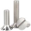 Guwanji 304 Stainless Steel Slotted Countersunk Flat Head Machine Screws
