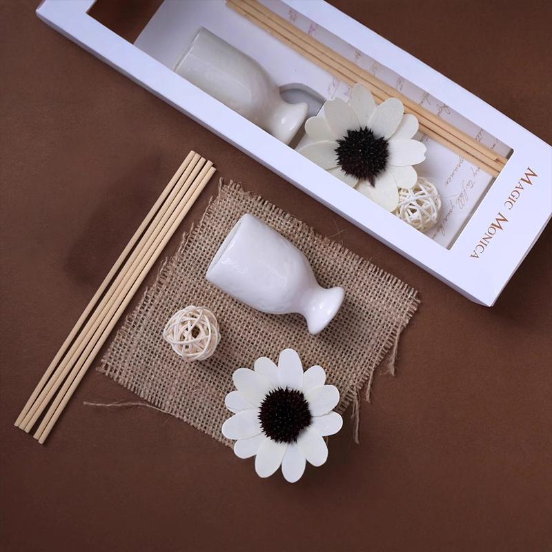 1PC Sunflower Diffusion Aromatherapy Perfume Ornament Home Ceramic Decoration Fragrance Gift Aroma Stick