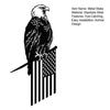 Yousheng Vlajka Orla Stromová Kůl Kovová Silueta Zvířete Dekorace Zahradní Dekorace Zvířecí Znamení s Kůlem pro Zahradní Strom Plotový Sloupek Venkovní Dekorace
