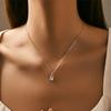 MODIAN 0.5 Carat D Color Moissanite Lock Pendant Necklace For Women 925 Silver Party Stackable Fine Jewelry With Boxes