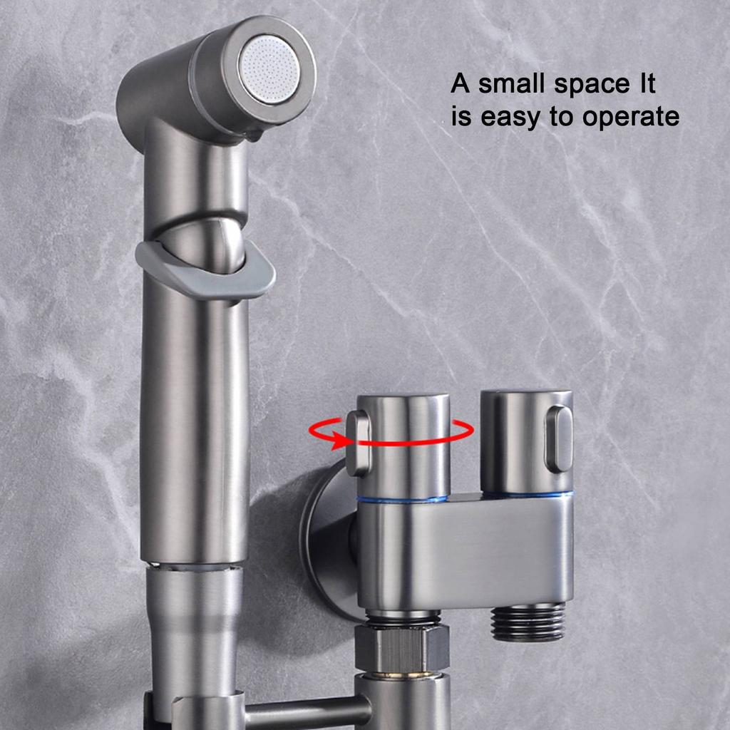 Eckventil-Toilettenspritzpistole mit Dual-Control-Handgerät