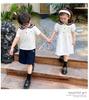 Summer Boys' Sailor Collar & Girls' Academy Style Dress Set - Children's Trendy Sibling Outfits.