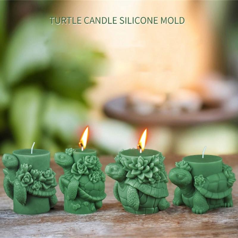 Sea Creature Silicone Mold 3D Tortoise Statue Silicone Candle Molds for Handmade Candle Soap Epoxy Resin Silicone Molds