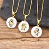 Nidin Hot Sale Women Men Hamsa Hand Necklace Gold Plated Copper Zircon Evil Eye Pendant & Chain Hip Hop Turkish Luck Jewelry