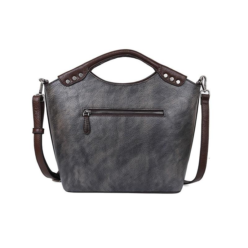 Echtes Leder Damen Handtaschen Vintage Rose Prägung Umhängetaschen Damenmode Umhängetasche