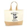 Tote Bag - PLANETEE - Georgette Bas Les Pattes Raccoon - Jute - Printed In France - Sturdy Handles
