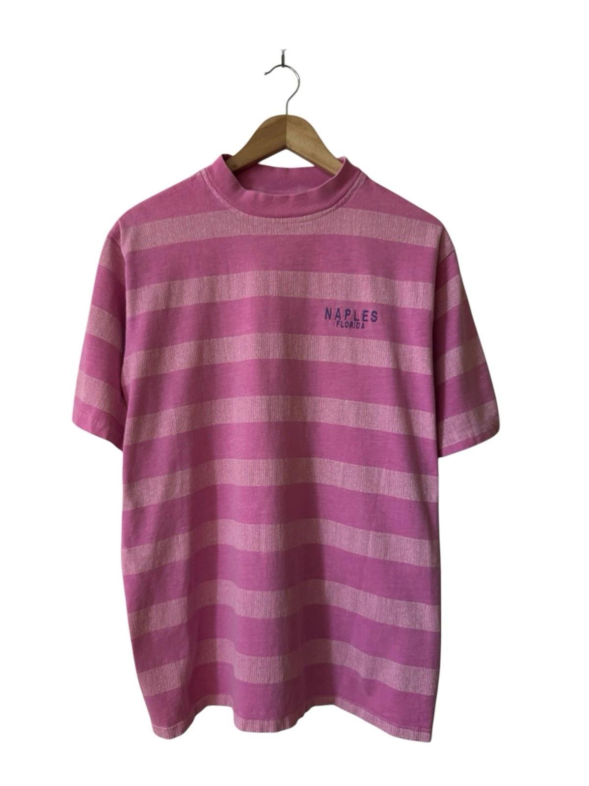 

Vintage Naples Florida Striped T Shirt Men’s Large Pink 90’s USA 4XL