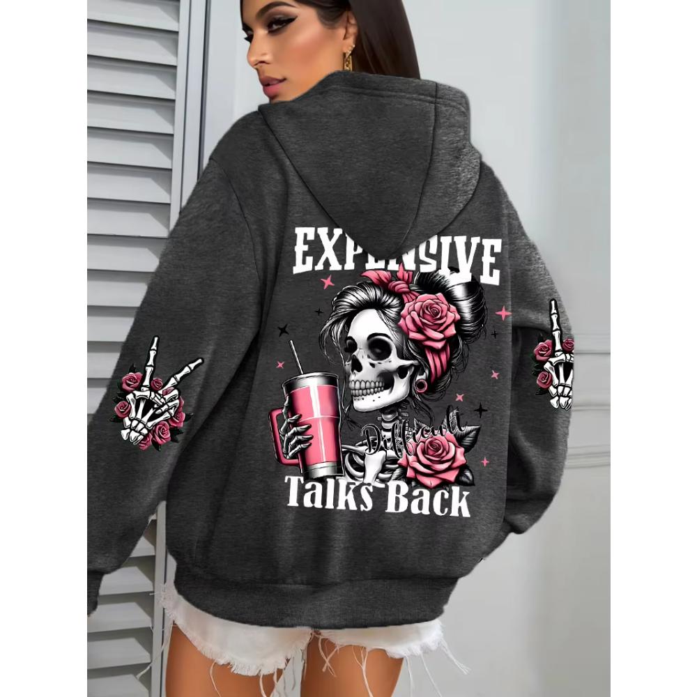 Women's Funny Simple Printed Hooded Sweatshirt Casual Comfortable Hoodies Sweatshirts Women’s