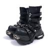 Punk Style Martin Boots Autumn Dark Locomotive Platform Small Short Boots Tooling Rock Boots
