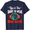 Collecting Watches Enthusiast T-Shirt ORIVING MY WIFE CRAZI ONE WATCH AT THE TIME Cotton Retro Street Fashion Men's Shirt Tops
