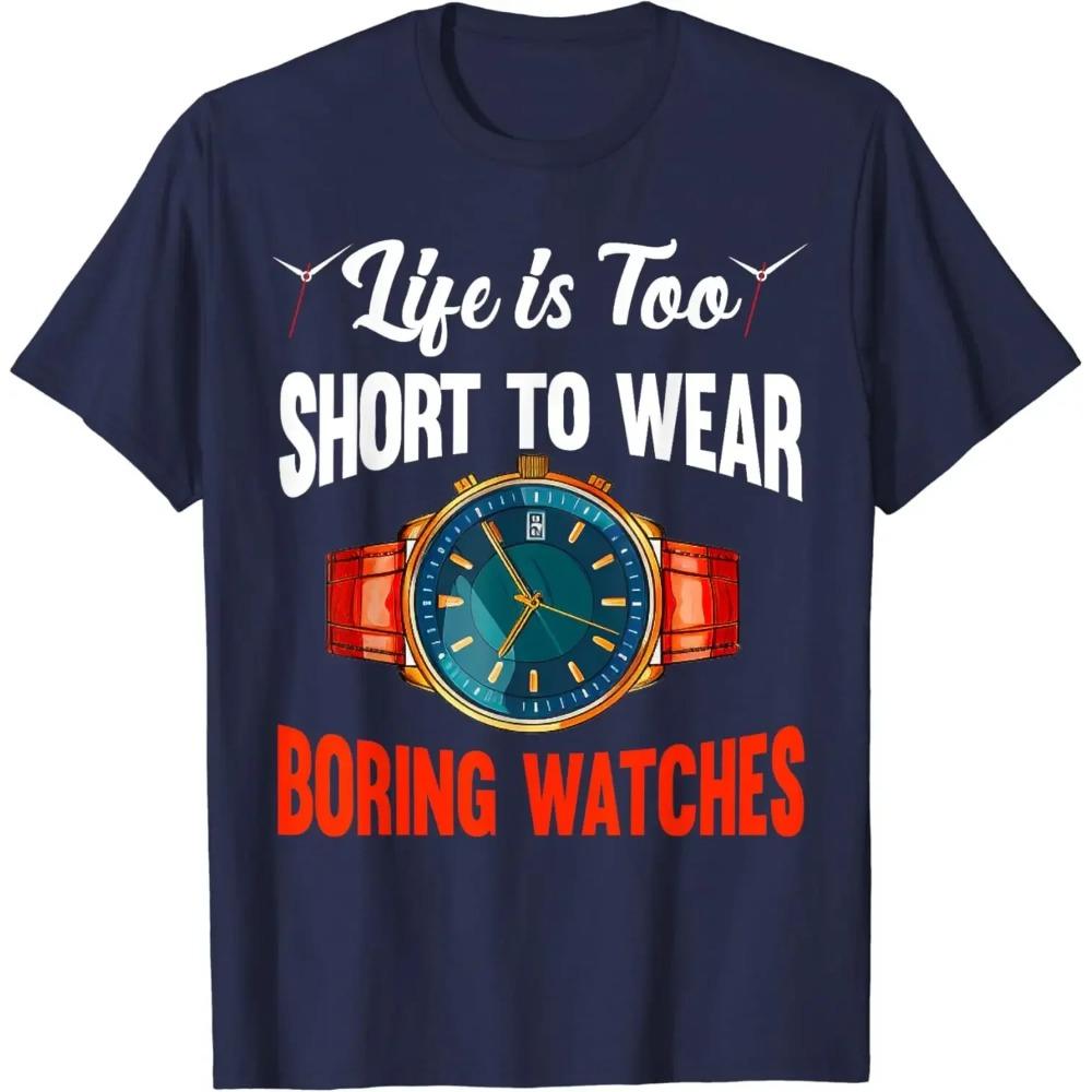 Collecting Watches Enthusiast T-Shirt ORIVING MY WIFE CRAZI ONE WATCH AT THE TIME Cotton Retro Street Fashion Men's Shirt Tops