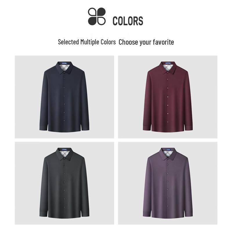 MONTAGUT Men's Silk Blend Fleece-Lined Casual Shirt