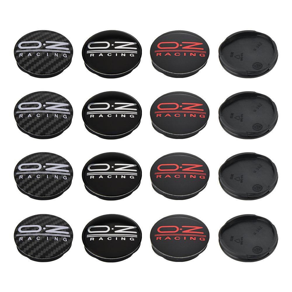 4pcs OD 56MM / ID 53MM Car Wheel Rim Center Caps HubCaps With OZ Emblem Badge Sticker OD 62MM / ID 58MM Wheel Rim Center Caps