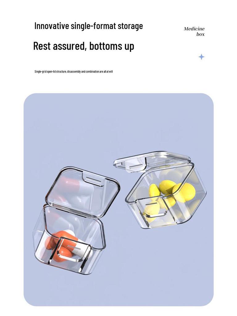 Large Capacity 30-Day Portable Pill Organizer and Dispenser