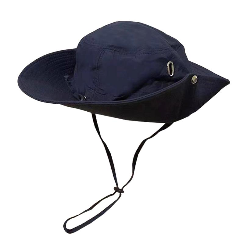 Retro Women's Mountaineering Hat Spring Summer Outdoor Camping Drawstring Western Cowboy Simple Sunshade Fisherman Cap
