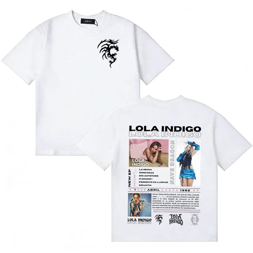 2026 Graphic Tshrit Singer Lola Tour Indigo Music ONeck Tshirt Unisex Women Pop Casual  Fashion T Shirts Cotton Short Sleeve Tees
