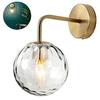 Wall Light Golden Glass Ball Lamp Clear Metal Base Fixtures Home Decoration Bedroom Kitchen Corridor Dining Room Accessories