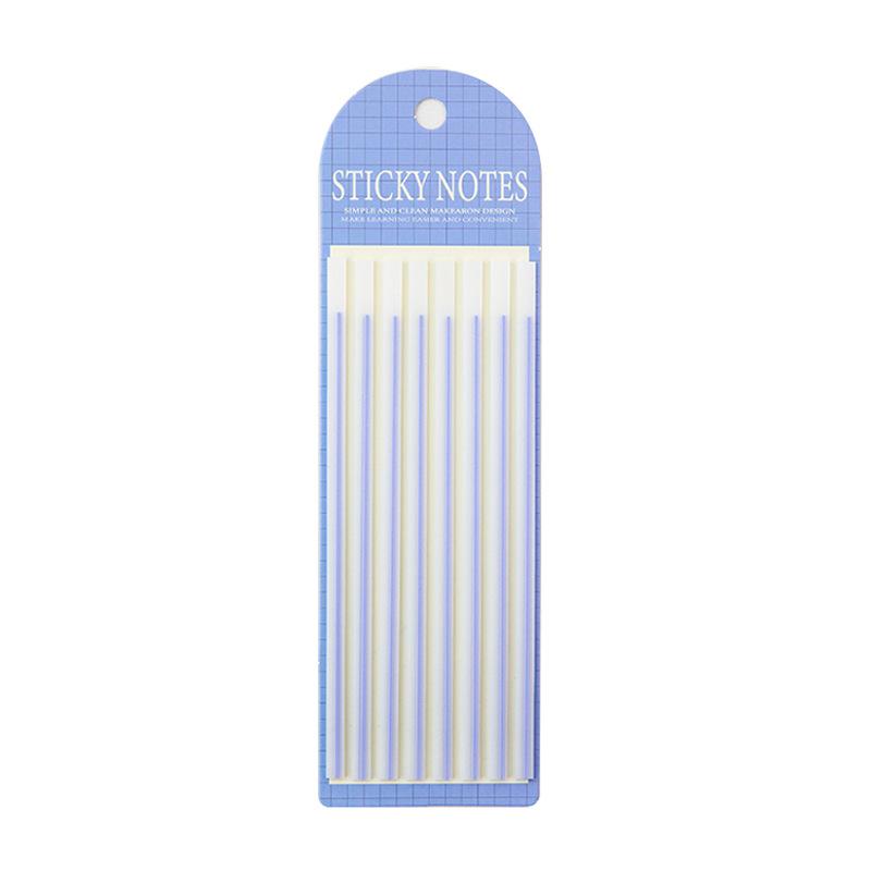 1pcs Macaron Color Sticky Strips 160 Sheets Fluorescent PET Transparent Memo Pad Index Stickers Office