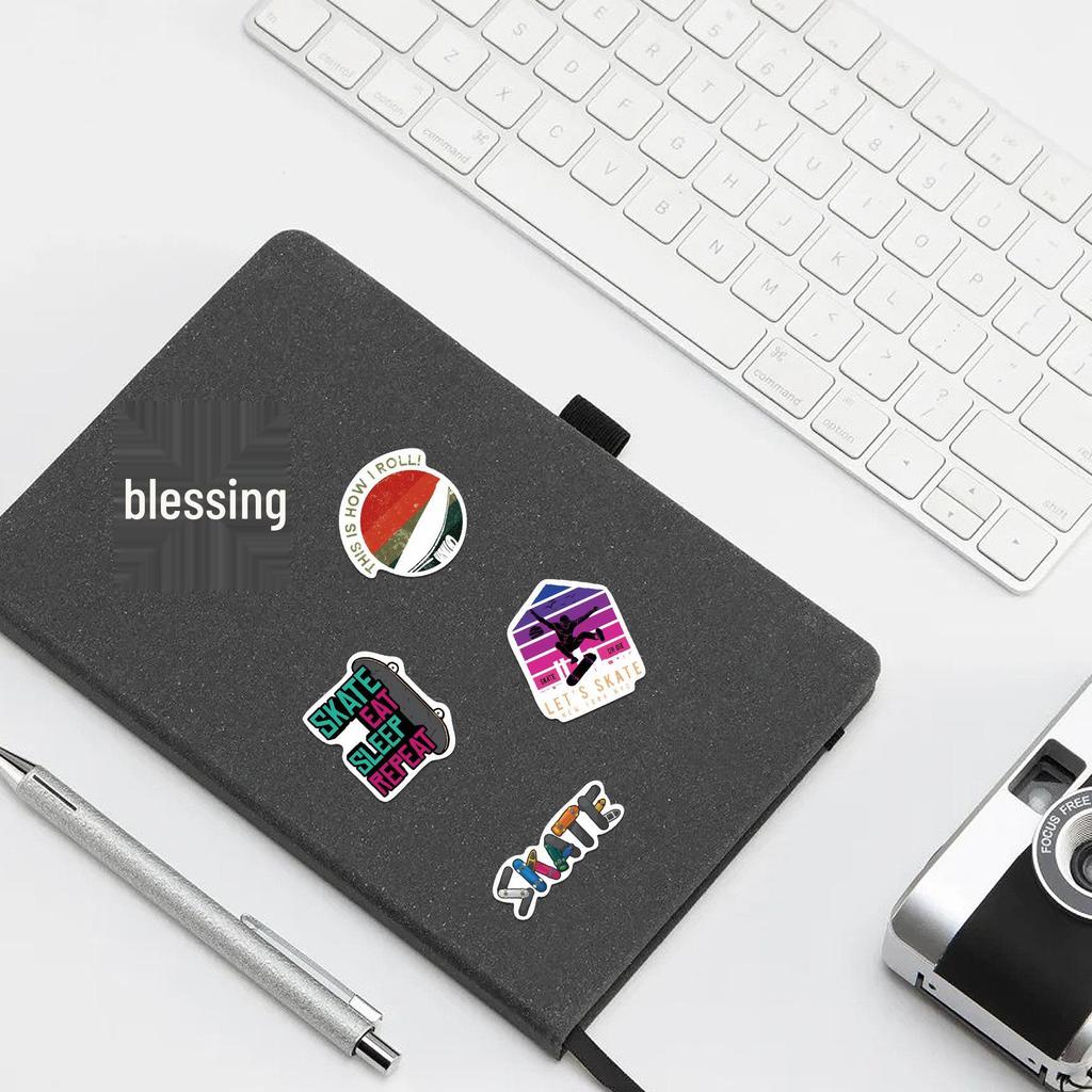 55-Piece Skateboard Graffiti Stickers Set for DIY, Notebooks, Luggage, and Decoration