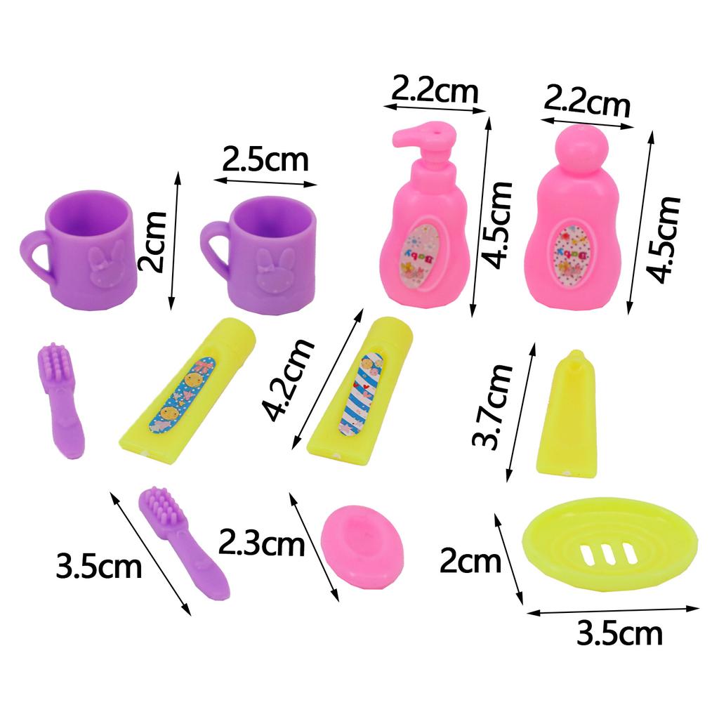 1:Mașină de spălat mini mobilier 12, Distribuitor de apă, Frigider, Set de rochii pentru păpușă de 30 cm și accesorii pentru casa de păpuși BJD 1/6 pentru jucării pentru fete