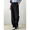 Zhichun Women's Black Wide-Leg Pants - Preppy Style Straight-Leg for Longer Looking Legs