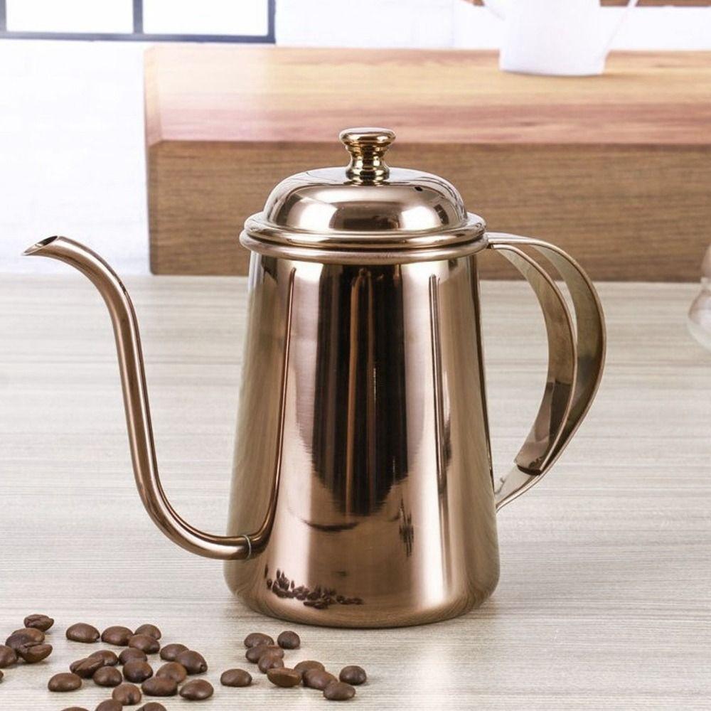 650ml Capacity Pour Over Coffee Kettle 304 Stainless Steel Gooseneck Coffee Pot  Home Brewing