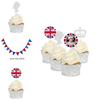 Elegant Queen 70th Platinum Jubilee Party Supplies Set Bunting Banner Caketopper More!