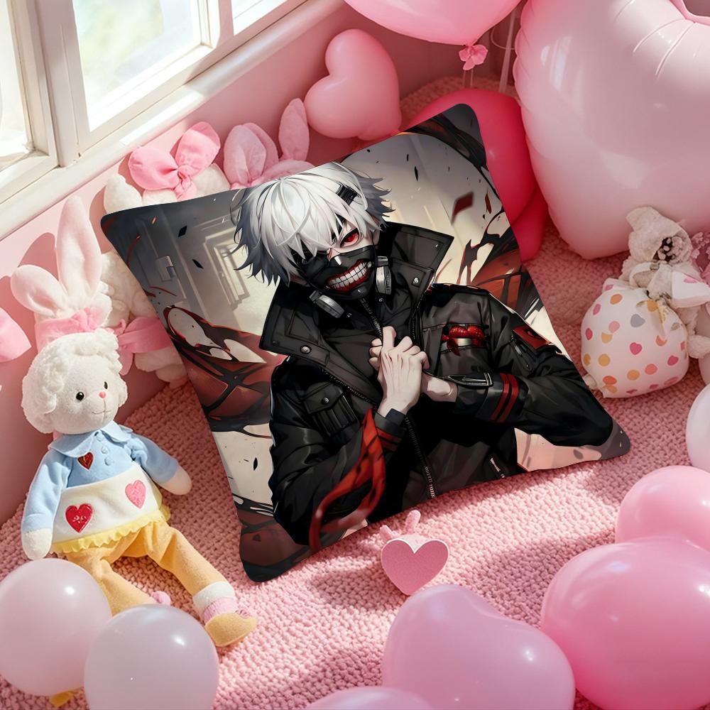 Tokyo G-Ghoul K-Kaneki Ken Cushion Cover Pattern Printed Pillowcase for Living Room Sofa Cushion Cover & Bedroom Decor