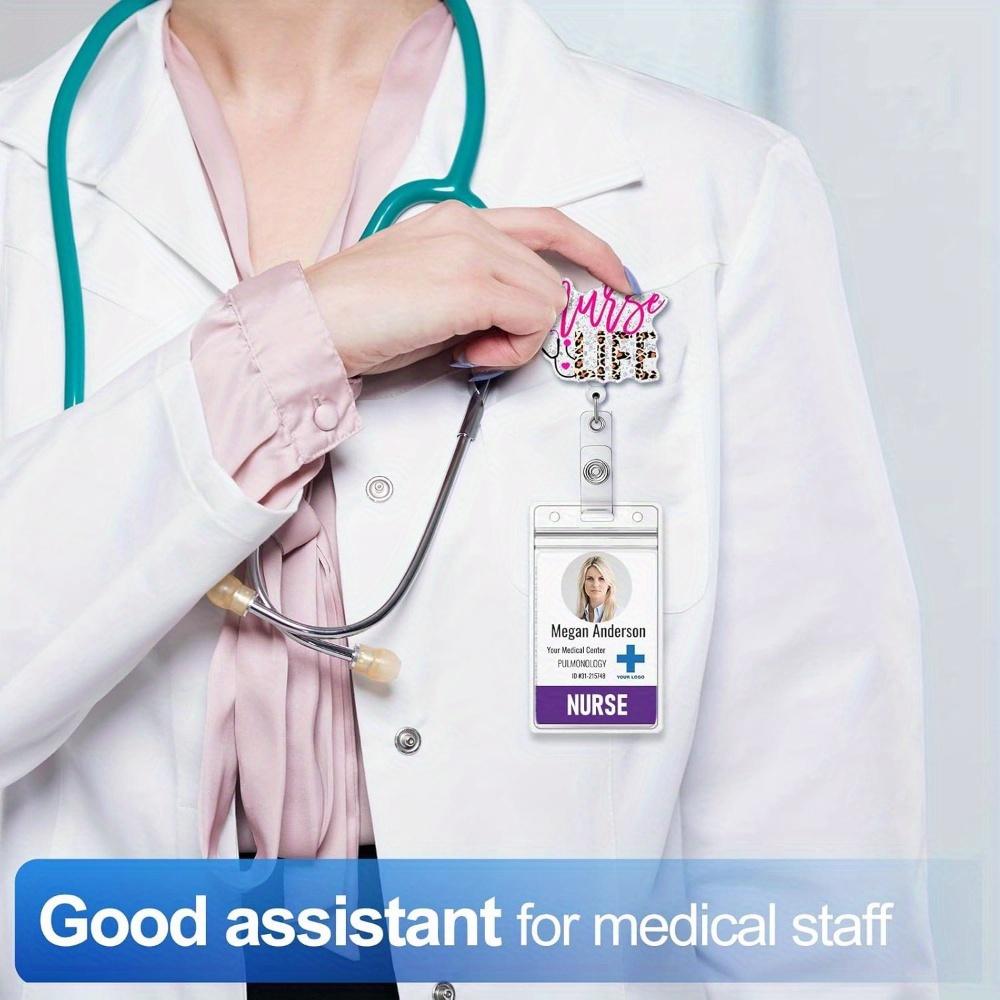 Nurse Life Badge Reel Gift Set. Extendable ID clip for medical assistants & office staff.