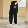 Li Ning Sports Lifestyle Series Loose Fit Cuffed Sweatpants Women Bottoms Black AKLS516-1
