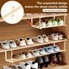 Expandable Shoe Rack Hanging Under Cabinets Clothes Shoe Storage Shelf Adjustable Household Retractable Organizer