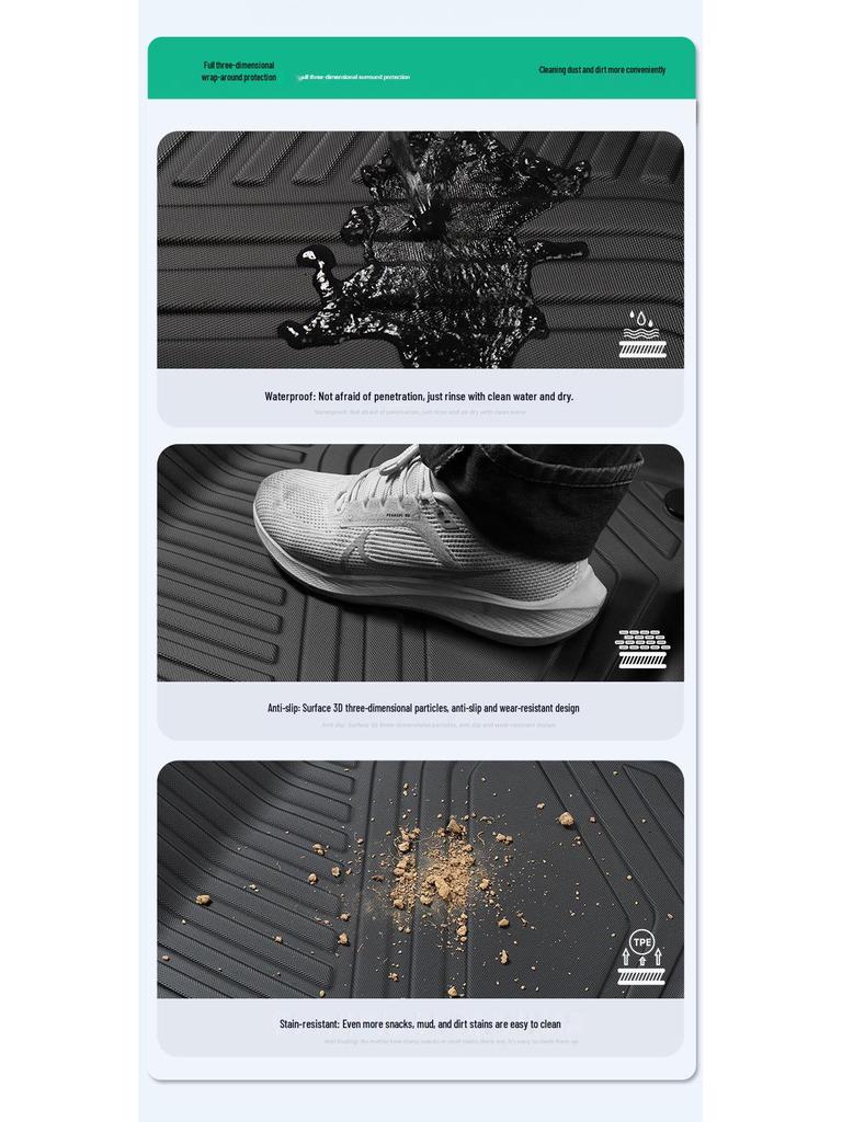 Eco-Friendly TPE Floor Mats for 2024-2025 Li Auto MEGA Car, Vehicle-Specific and Trunk Mats.