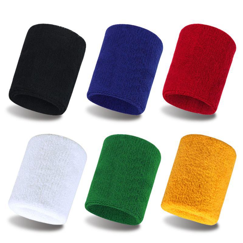 Solid Color Sweat-Absorbing Wristband for Sports & Fitness