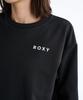 Roxy Damen Pullover Sweatshirt mit historischem Logo, Schwarz