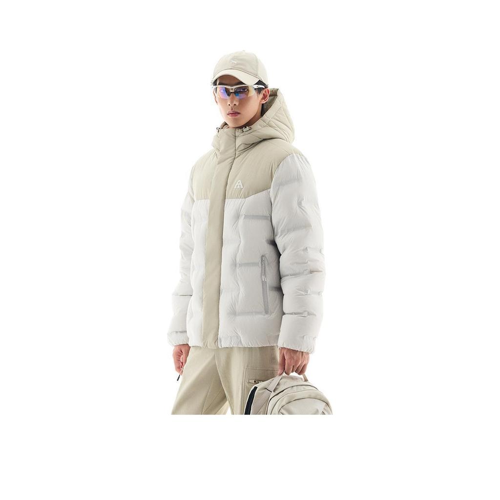 Anta Outdoor Series Sports Warm Hooded Down Jacket Men Jackets Qingluan-Gray Jiyun-Gray 952446902-7